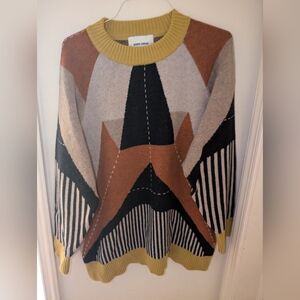 Henrik Vibskov paper plane round neck brown